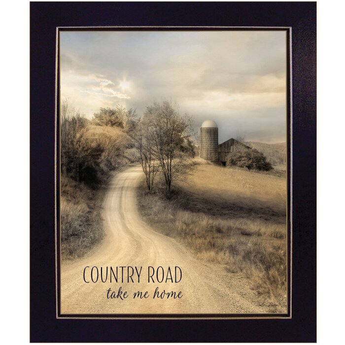'Country Road Take Me Home' by Lori Deiter AND ‘Amazing Grace’ by Susie Boyer Picture Frame Painting Print on Paper Set AP405