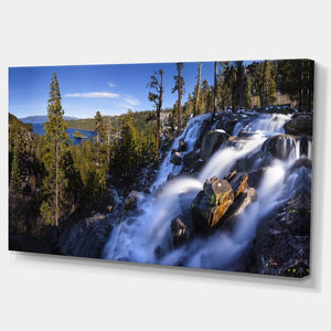 16" H x 32" W x 1" D Green/Blue 'Eagle Falls Emerald Bay Lake Tahoe' Photographic Print on Wrapped Canvas (SB1194)
