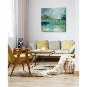 32" H x 32" W x 1.5" D Blue/Green 'Emerald Isle' - Print on Canvas 1035AH