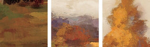 30" H x 60" W x 1.5" D Red; Brown; Green 'Fall Creek' by Silvia Vassileva Painting Print AP726