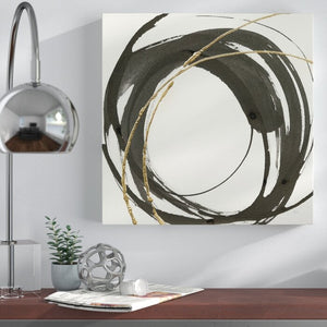 'Gilded Enso IV' Acrylic Painting Print on Wrapped Canvas 35" x 35" #2098HW