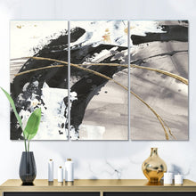 Load image into Gallery viewer, &#39;Glam Painted Arcs I&#39; Painting Multi-Piece Image on Wrapped Canvas 1479CDR

