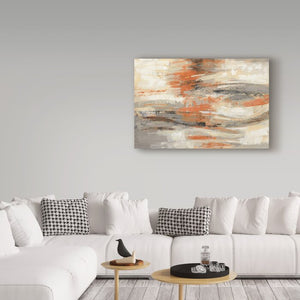 'Golden Dust Orange' Acrylic Painting Print on Wrapped Canvas, #6255