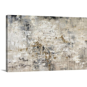 32" H x 48" W x 1.25" D Brown/Cream/Beige/Gray 'Golden Reflections' Painting on Canvas (SB447)