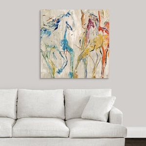 'Horse Dance' by Jodi Maas Painting Print on Canvas - 759CE