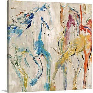 'Horse Dance' by Jodi Maas Painting Print on Canvas - 759CE