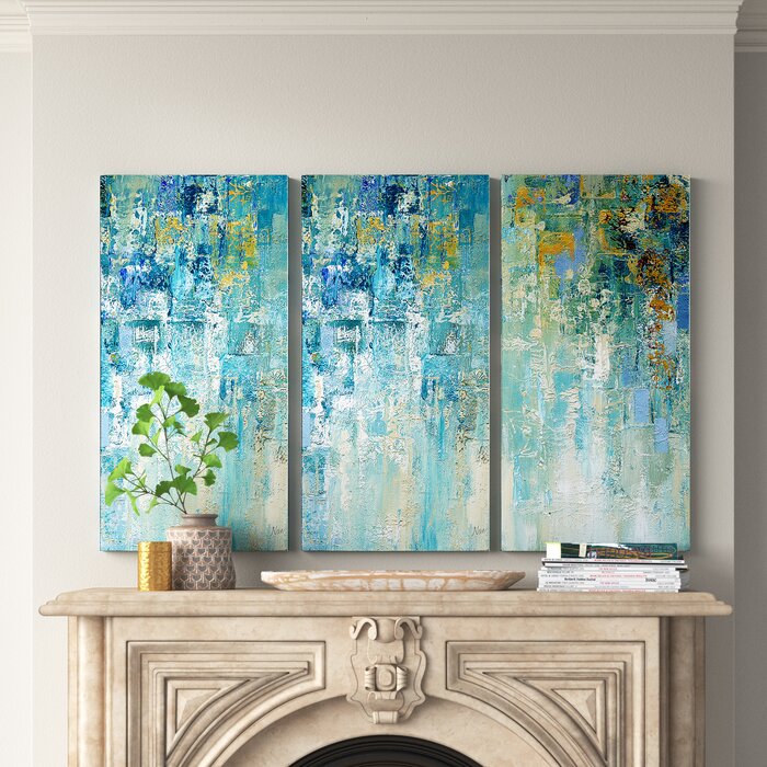 'I Love the Rain' - 3 Piece Wrapped Canvas Multi-Piece Image Print Set 40