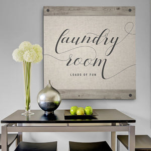 'Laundry Room' Textual Art Print on Canvas MR72
