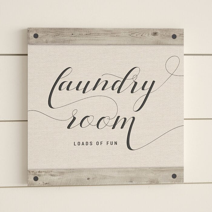 'Laundry Room' by Amanda Murray - Wrapped Canvas Textual Art Print 12