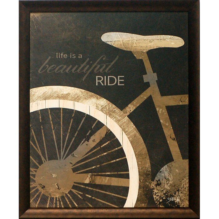 'Life Is a Beautiful Ride Large' Framed Graphic Art Print #AD126