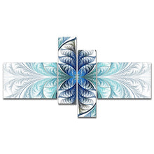 Load image into Gallery viewer, &#39;Light Blue Stained Glass Texture&#39; Graphic Art Print Multi-Piece Image on Canvas #1810HW

