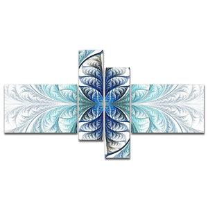 'Light Blue Stained Glass Texture' Graphic Art Print Multi-Piece Image on Canvas #1810HW