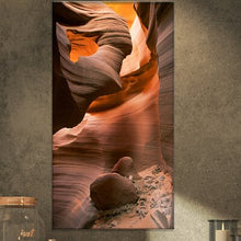 Load image into Gallery viewer, &#39;Lower Antelope Slot Canyon in Reflected Sunlight&#39; Photographic Print on Wrapped Canvas 977CDR
