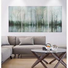 Load image into Gallery viewer, 40&quot; H x 80&quot; W x 1.5&quot; D Gray &#39;Mirrored Pond&#39; Multi-Piece Image on Wrapped Canvas #927HW
