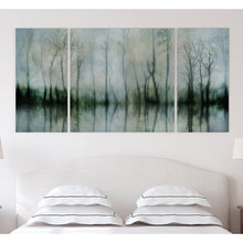 Load image into Gallery viewer, 40&quot; H x 80&quot; W x 1.5&quot; D Gray &#39;Mirrored Pond&#39; Multi-Piece Image on Wrapped Canvas #927HW
