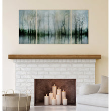Load image into Gallery viewer, 40&quot; H x 80&quot; W x 1.5&quot; D Gray &#39;Mirrored Pond&#39; Multi-Piece Image on Wrapped Canvas #927HW
