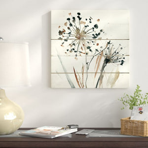 12" H x 12" W x 0.75" D Black;Silver;White;Cream;Swamp Green 'Nature's Lace II' Print on Canvas (SB1169)