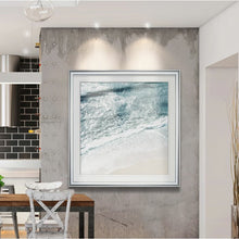Load image into Gallery viewer, 38&quot; H x 38&quot; W x 2&quot; D Blue/Beige &#39;Ocean Detail&#39; Photograph MR68
