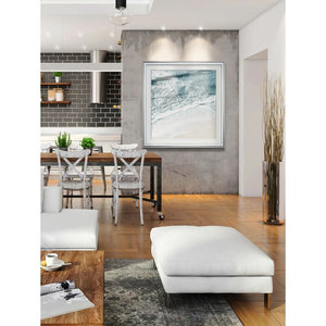 38" H x 38" W x 2" D Blue/Beige 'Ocean Detail' Photograph MR68