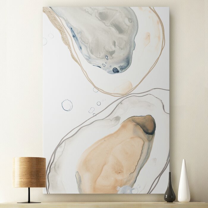 'Ocean Oysters IV' - Painting Print on Canvas #1195HW
