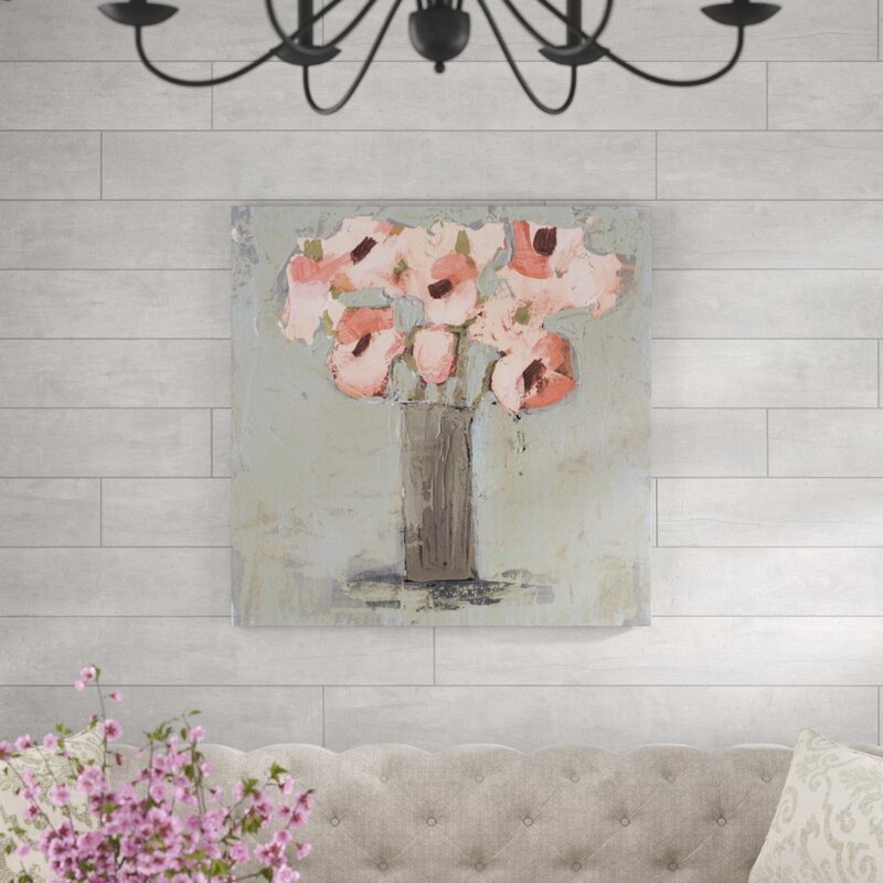 'Pale Rustic Bouquet I' Wrapped Canvas Painting on Canvas