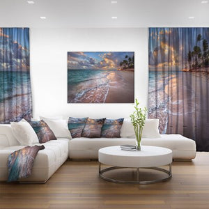 'Palm Trees on Clear Sandy Beach' Photographic Print on Wrapped Canvas 1085CDR