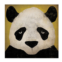 Load image into Gallery viewer, 24" H x 24" W x 2" D Black/Yellow 'Panda on Yellow' Canvas Art SB2078
