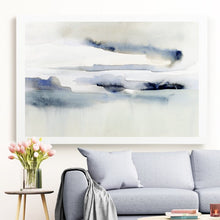 Load image into Gallery viewer, 36&quot; H x 48&quot; W x 1.5&quot; D Blue/Gray &#39;Passing Through II&#39; - Painting Print on Canvas (SB234)
