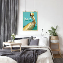 Load image into Gallery viewer, 16&quot; H x 12&quot; W Blue/Beige &#39;Pelican Pub&#39; by Joel Anderson - Unframed Graphic Art Print on Paper GL97
