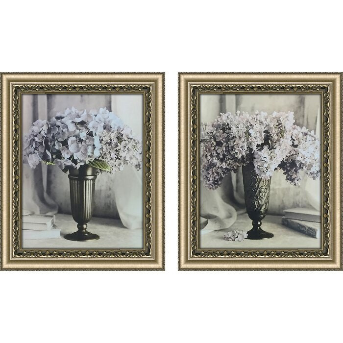 'Quiet Blooms II' 2 Piece Framed Photographic Print Set, #6470