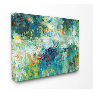 24" H x 30" W Blue/Green 'Reflections Blue Abstract Landscape' Painting Print 1985CDR