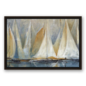 'Sailboats on Water' - Acrylic Painting Print on Canvas 4580RR