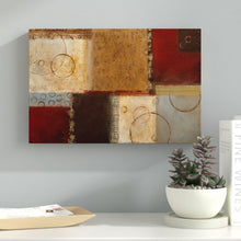 Load image into Gallery viewer, 12" H x 18" W Brown/Maroon/Sand/Orange 'Seasons Go Round II' Graphic Art Print on Wrapped Canvas 409AH
