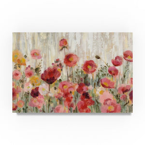'Sprinkled Flowers Crop' Acrylic Painting Print on Wrapped Canvas AP393