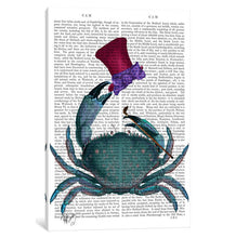 Load image into Gallery viewer, 18&quot; H x 12&quot; W x 0.75&quot; D Green &#39;The Dandy Crab&#39; Graphic Art on Wrapped Canvas (SB552)
