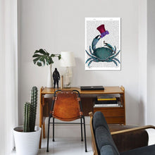 Load image into Gallery viewer, 18&quot; H x 12&quot; W x 0.75&quot; D Green &#39;The Dandy Crab&#39; Graphic Art on Wrapped Canvas (SB552)

