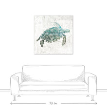 Load image into Gallery viewer, &#39;Turquoise Sea Turtle&#39; - Print on Canvas - 172DC
