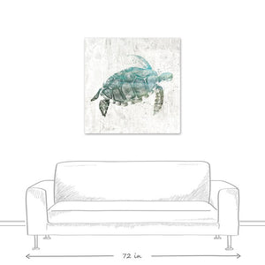 'Turquoise Sea Turtle' - Print on Canvas - 172DC