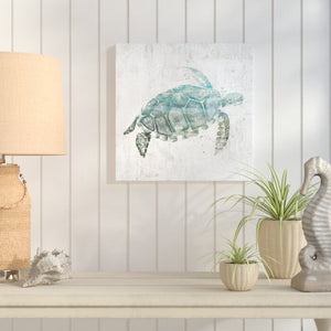 'Turquoise Sea Turtle' - Print on Canvas - 172DC