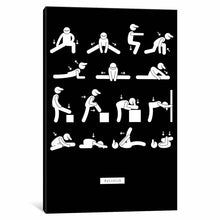 Load image into Gallery viewer, 18" H x 12" W x 0.75" D Black;Gray;Grey;Silver;White 'Workout' Graphic Art Print on Canvas MRM765
