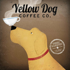 'Yellow Dog Coffee Co.' - Vintage Advertisement Wrapped Canvas Graphic Art Print 4484RR