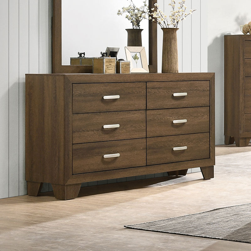 Miquell 6 Drawer Dresser Oak