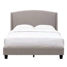 Load image into Gallery viewer, Accentrics Home Shelter Style Upholstered Wingback Queen Bed in Storm Grey - Home Meridian
