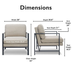 28" Wide Polyester Armchair MRM1414