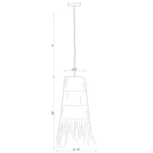 Load image into Gallery viewer, 28&quot; H x 16&quot; W Metal Empire Pendant Shade ( Uno ) in Natural
