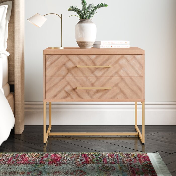 2 - Drawer Nightstand (brown) AP26