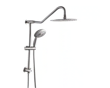Load image into Gallery viewer, 5-Spray Patterns with 2.5 GPM 10 in. Wall Mounted Hand Shower Dual Shower Heads in Brushed Nickel
