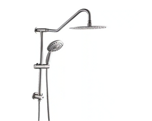 5-Spray Patterns with 2.5 GPM 10 in. Wall Mounted Hand Shower Dual Shower Heads in Brushed Nickel
