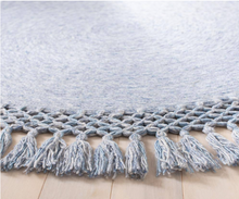 Load image into Gallery viewer, Sahara Blue Denim 4 ft. x 4 ft. Round Solid Area Rug
