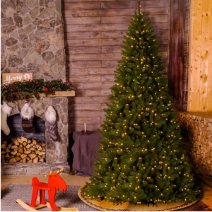 10 ft. North Valley Spruce Artificial Christmas Tree with Clear Lights
